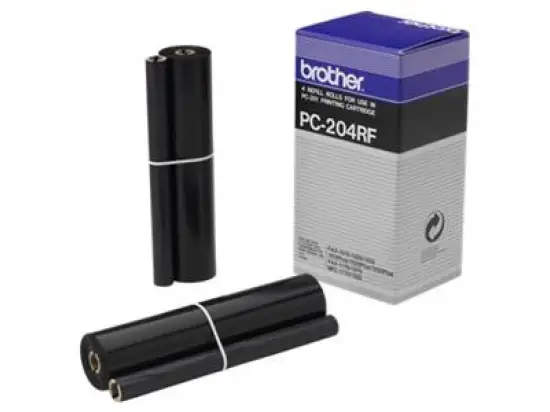 Farbband zum Nachfüllen Brother PC204RF schwarz 420 Seiten für PC-201, Pack 4 Stk