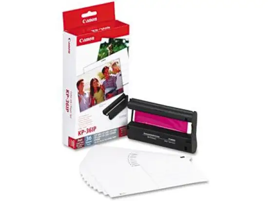 Papier Canon 7737A001 KP-36IP 10x15cm, mit Postkarten, inkl. Farbkartusche, Pack 36 Blatt