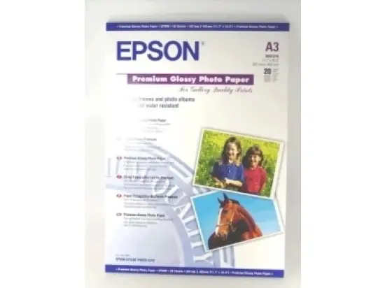 Fotopapier Epson C13S041315 A3 255g Premium-Glossy, Pack 20 Blatt