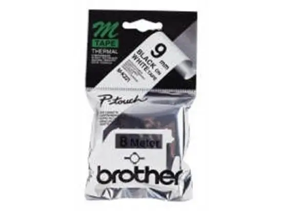 Schriftband-Kassette Brother MK232BZ rot auf weiß 12mm/8m nicht laminiert