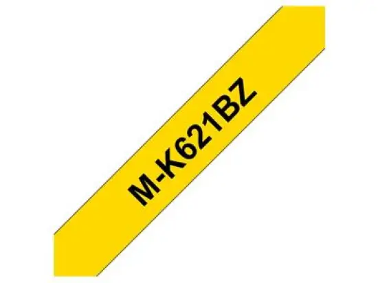 Schriftband-Kassette Brother MK621BZ schwarz auf gelb 9mm/8m nicht laminiert
