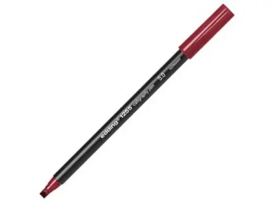 Kalligrafiestift Edding 1255 calligraphy pen 5.0 4-125550046 Schreibfarbe: karmesin