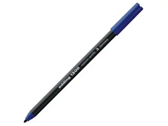 Fasermaler Edding 1300 4-1300003 2mm, Rundspitze, auswaschbar, blau