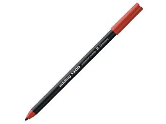 Fasermaler Edding 1300 4-1300002 2mm, Rundspitze, auswaschbar, rot