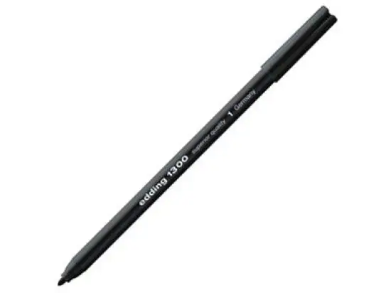Fasermaler Edding 1300 4-1300001 2mm, Rundspitze, auswaschbar, schwarz