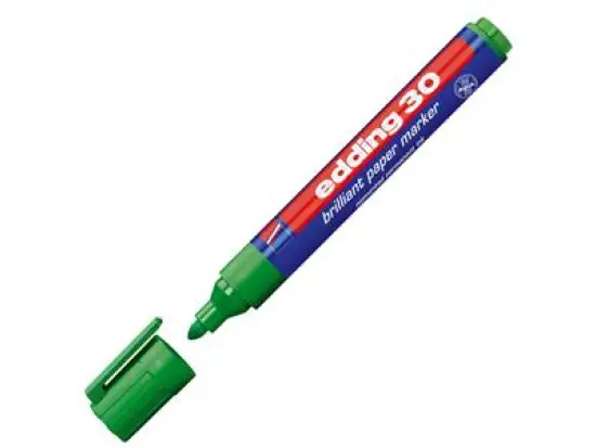 Pigmentmarker Edding 30 4-30004 1,5-3mm, Rundspitze, grün, Pack 10 Stk