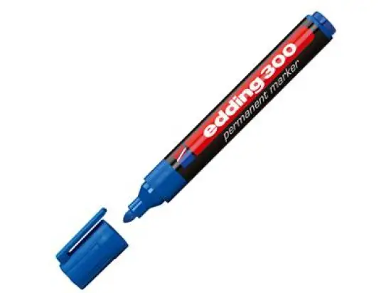 Permanentmarker Edding 300 4-300003 1,5-3mm, Rundspitze, blau