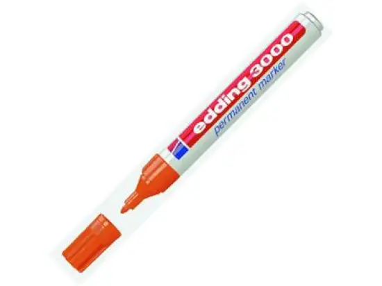 Permanentmarker Edding 3000 4-3000006 1,5-3mm, Rundspitze, orange