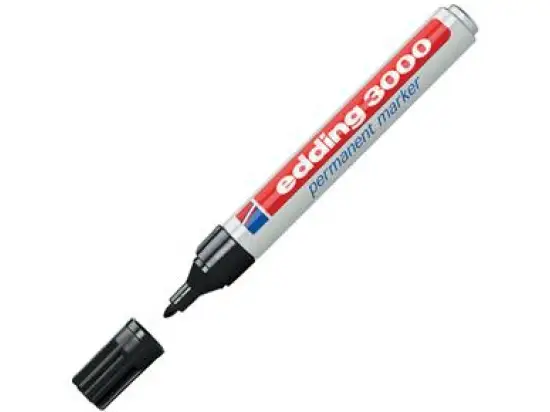 Permanentmarker Edding 3000 4-3000001 1,5-3mm, Rundspitze, schwarz
