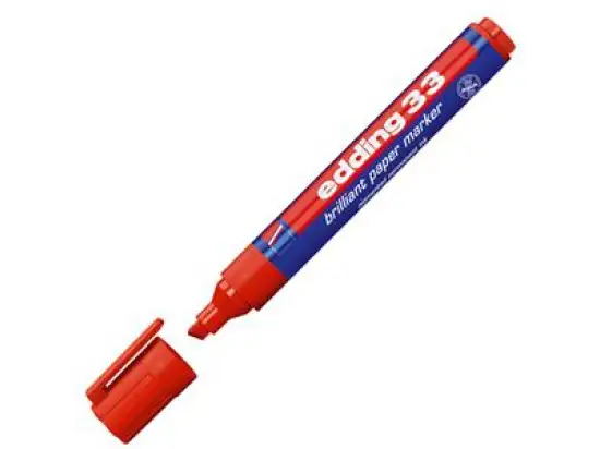 Pigmentmarker Edding 33 4-33002 1-5mm, Keilspitze, rot