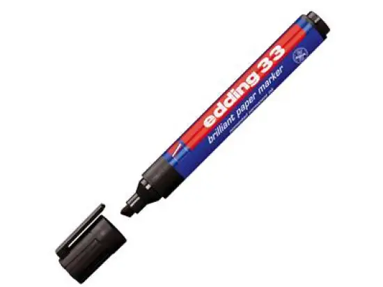 Pigmentmarker Edding 33 4-33001 1-5mm, Keilspitze, schwarz