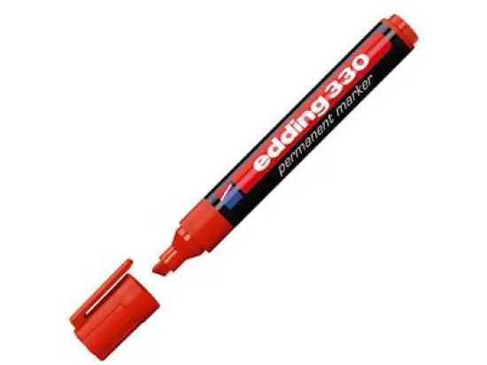 Permanentmarker Edding 330 4-330002 1-5mm, Keilspitze, rot