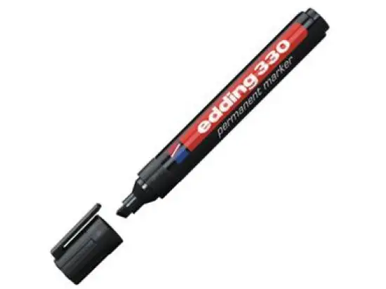 Permanentmarker Edding 330 4-330001 1-5mm, Keilspitze, schwarz