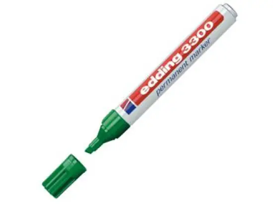 Permanentmarker Edding 3300 4-3300004 1-5mm, Keilspitze, grün