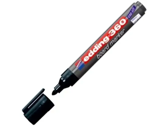 Whiteboardmarker Edding 360 4-360001 1,5-3mm, Rundspitze, schwarz