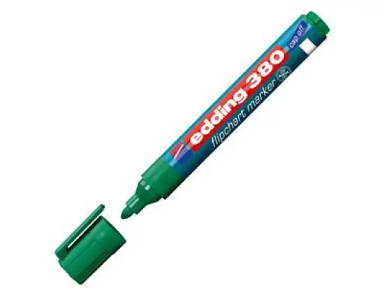 Flipchartmarker Edding 380 4-380004 1,5-3mm, Rundspitze, grün