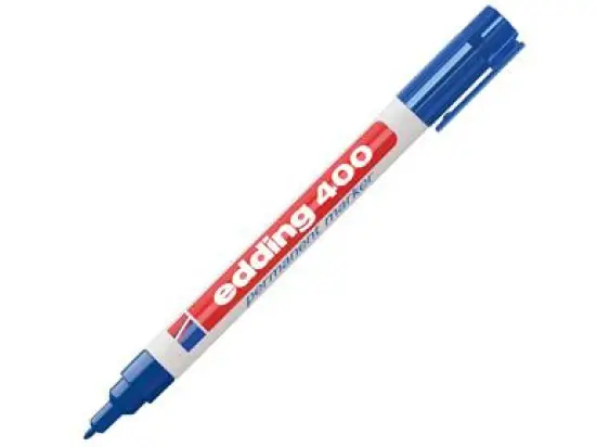 Permanentmarker Edding 400 4-400003 1mm, Rundspitze, blau