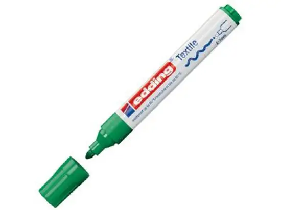 Textilmarker Edding 4500 4-4500004 2-3mm, Rundspitze, grün, Pack 10 Stk