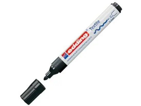 Textilmarker Edding 4500 4-4500001 2-3mm, Rundspitze, schwarz