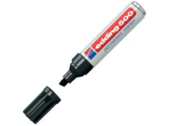 Permanentmarker Edding 500 4-500001 2-7mm, Keilspitze, schwarz