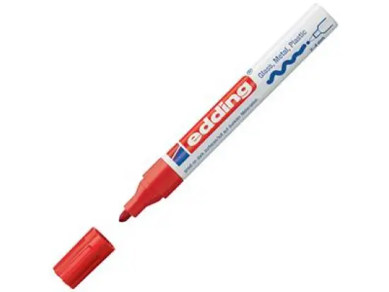 Glanzlack-Marker Edding 750 4-750002 2-4mm, Rundspitze, rot