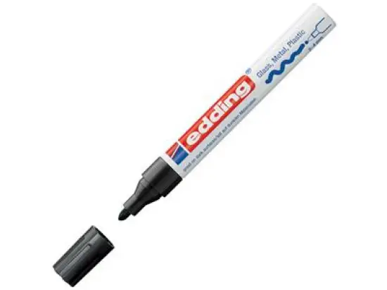 Glanzlack-Marker Edding 750 4-750001 2-4mm, Rundspitze, schwarz