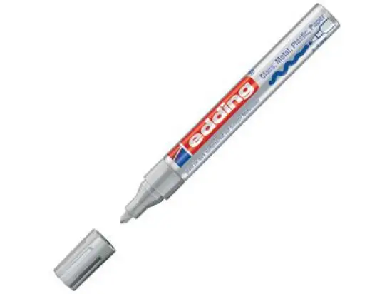 Glanzlack-Marker Edding 750 4-750054 2-4mm, Rundspitze, silber