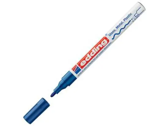 Glanzlack-Marker Edding 751 4-751003 1-2mm, Rundspitze, blau