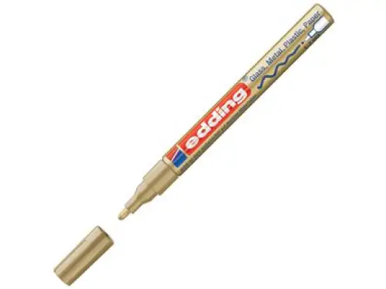 Glanzlack-Marker Edding 751 4-751053 1-2mm, Rundspitze, gold