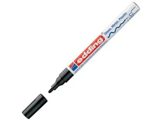 Glanzlack-Marker Edding 751 4-751001 1-2mm, Rundspitze, schwarz
