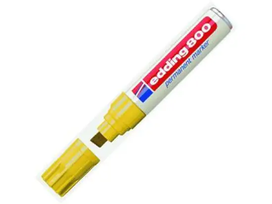 Permanentmarker Edding 800 4-800005 4-12 mm, Keilspitze, gelb, Pack 5 Stk