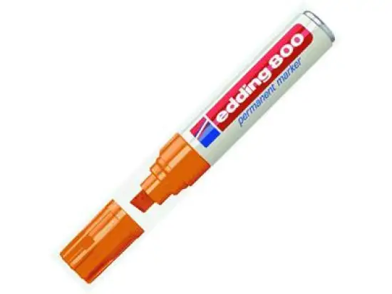 Permanentmarker Edding 800 4-800006 4-12 mm, Keilspitze, orange, Pack 5 Stk