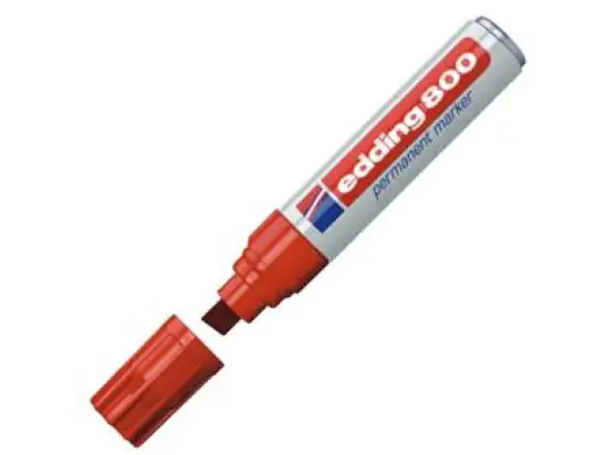 Permanentmarker Edding 800 4-800002 4-12 mm, Keilspitze, rot