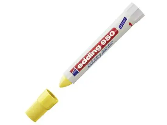 Pastenmarker Edding 950 4-950005 10mm, Rundspitze, wasserfest gelb