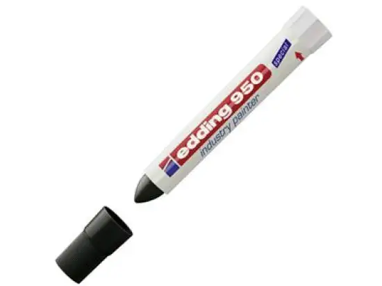 Pastenmarker Edding 950 4-950001 10mm, Rundspitze, wasserfest schwarz
