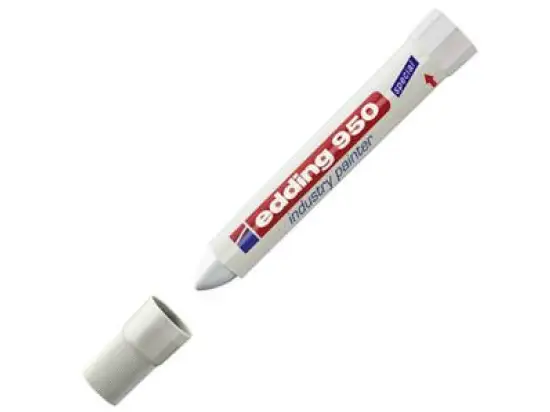 Pastenmarker Edding 950 4-950049 10mm, Rundspitze, wasserfest weiß