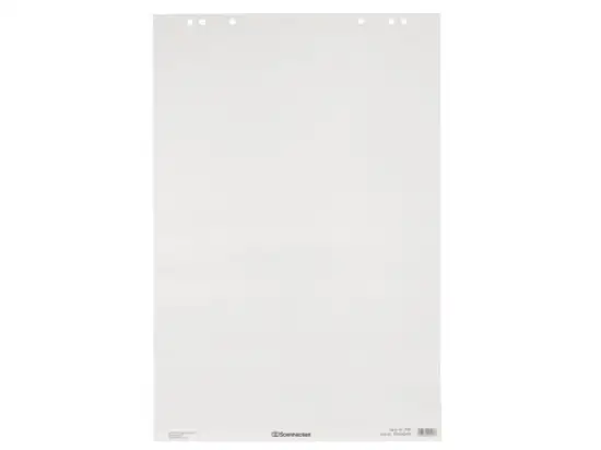 Flipchartblock Soennecken 155022500 1137 blanko HF 20 Blatt 6fach Lochung 68x99cm, Pack 5 Stk