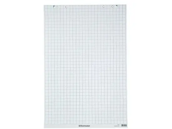 Flipchartblock Soennecken 155022502 1138 kariert HF 20 Blatt 6fach gelocht 68x99cm, Pack 5 Stk