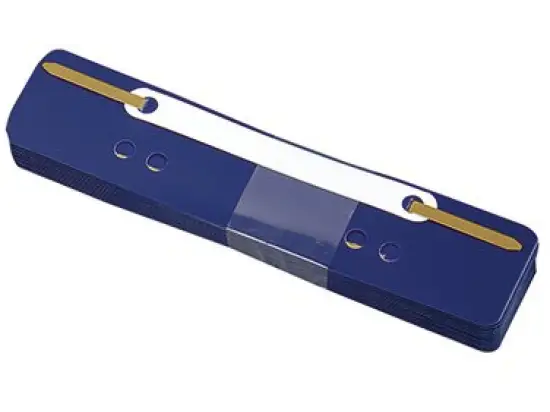 Heftstreifen Soennecken 125244553 3174 kurz, Kunststoffdeckleiste (PP), dunkelblau, Pack 25 Stk