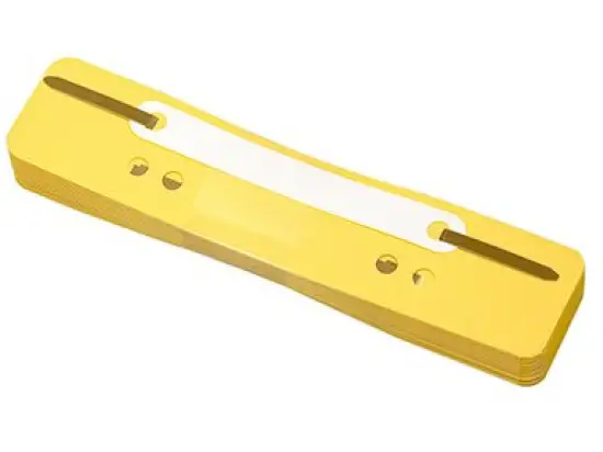 Heftstreifen Soennecken 125244510 3175 kurz, Kunststoffdeckleiste (PP), gelb, Pack 25 Stk