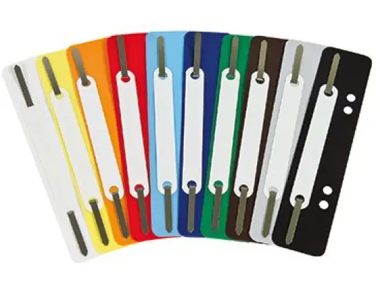 Heftstreifen Soennecken 125244599 3167 kurz, Kunststoffdeckleiste (PP), farbig sortiert, Pack 250 Stk