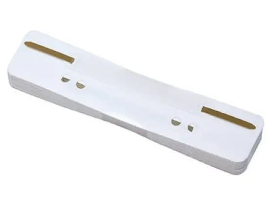 Heftstreifen Soennecken 125244501 3169 kurz, Kunststoffdeckleiste (PP), weiß, Pack 25 Stk