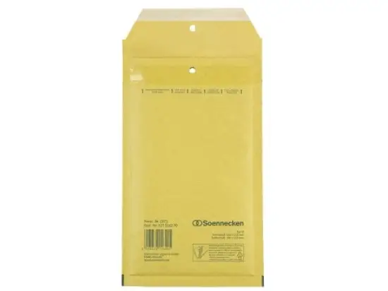 Luftpolstertasche Soennecken 327216270 1971 Größe: B/00, 110x215mm, Kraftpapier, braun, Pack 200 Stk