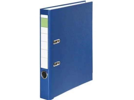 Ordner 10077980 S50 A4, 50mm, Pappe/PP-Folie, Wechselfenster, blau