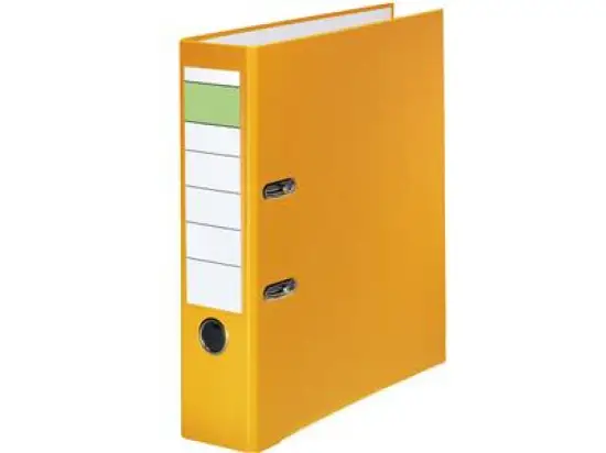 Ordner 10077931 S80 A4, 80mm, Pappe/PP-Folie, Wechselfenster, gelb