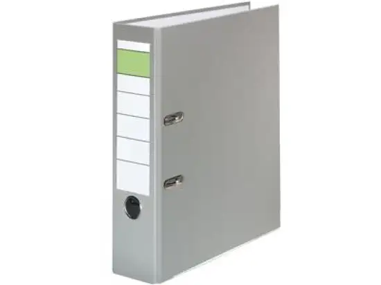 Ordner 10077949 S80 A4, 80mm, Pappe/PP-Folie, Wechselfenster, grau