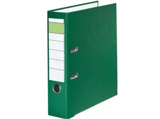 Ordner 10077923 S80 A4, 80mm, Pappe/PP-Folie, Wechselfenster, grün