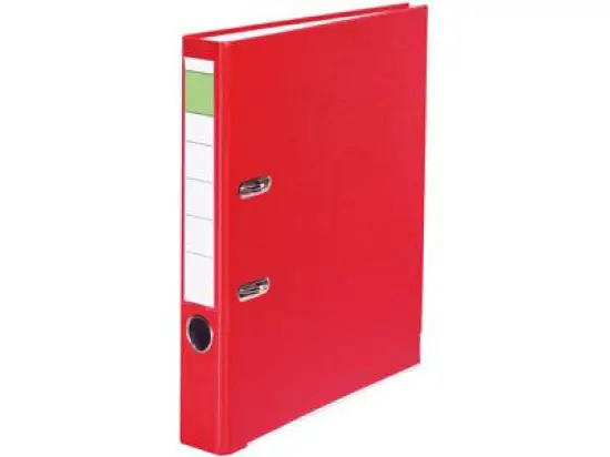 Ordner 10077972 S50 A4, 50mm, Pappe/PP-Folie, Wechselfenster, rot