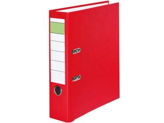 Ordner 10077907 S80 A4, 80mm, Pappe/PP-Folie, Wechselfenster, rot