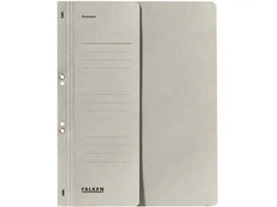 Ösenhefter Falken 80000508 A4, 1/2-VD, Manilakarton 250g, kaufmännische Heftung, grau